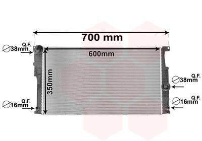 Радиатор охлаждения двигателя VAN Wezel 06002447 цена, от 94.10 USD